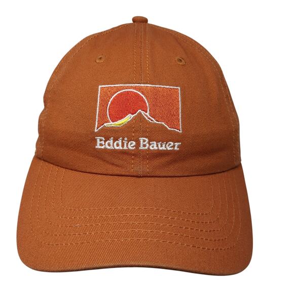 Eddie Bauer Slideback Baseball Cap Brown One Size Adjustable Embroidered Cotton - Picture 1 of 8